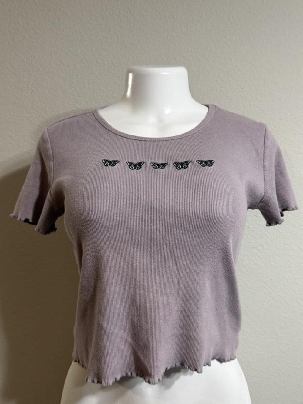 Hollister Co. Crop Top Grey and Purple